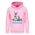 thumbnail image 1 of Moana 2 Kids Hoodie – Pua and Hei Hei Character Print – Black Sweatshirt for Boys and Girls, 1 of 3