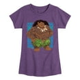 thumbnail image 1 of Moana 2 - Maui Tribal - Girl's Toddler And Youth Fitted Short Sleeve Graphic T-Shirt, 1 of 5