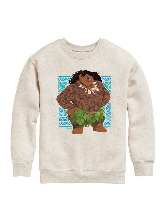 - Maui the Demigod Boys' Graphic Long Sleeve Fleece Sweatshirt
