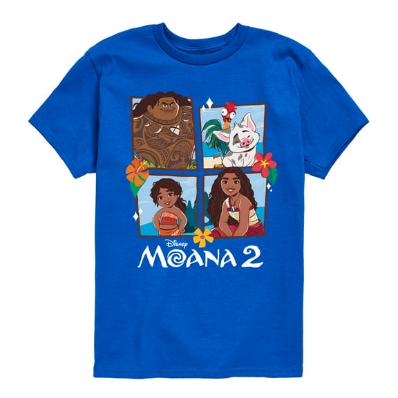 Moana 2 - Moana 2 Grid - Boy's Toddler And Youth Short Sleeve Graphic T-Shirt