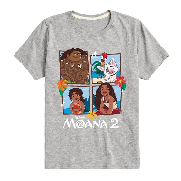 Moana 2 - Moana 2 Grid - Boy's Toddler And Youth Short Sleeve Graphic T-Shirt