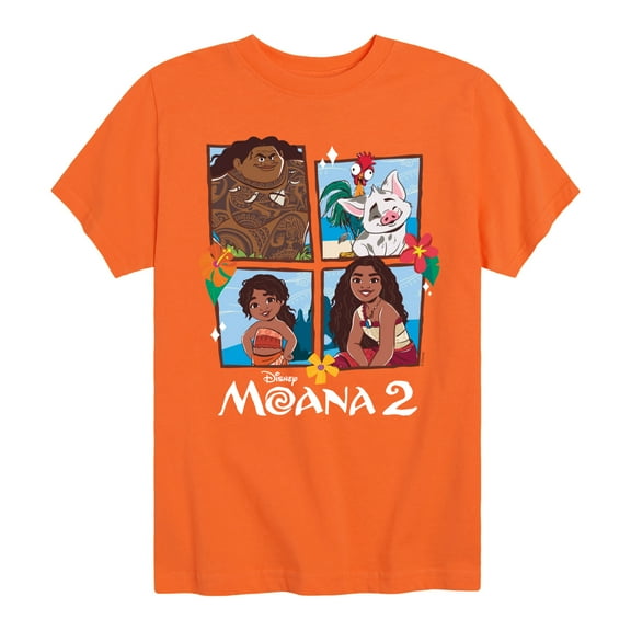 Moana 2 - Moana 2 Grid - Boy's Toddler And Youth Short Sleeve Graphic T-Shirt