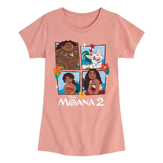 Moana 2 - Moana 2 Grid - Girl's Toddler And Youth Fitted Short Sleeve Graphic T-Shirt