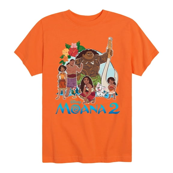 Moana 2 - Moana Group - Boy's Toddler And Youth Short Sleeve Graphic T-Shirt