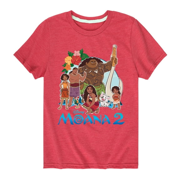 Moana 2 - Moana Group - Boy's Toddler And Youth Short Sleeve Graphic T-Shirt