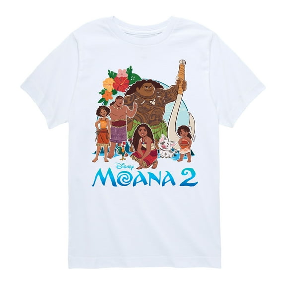 Moana 2 - Moana Group - Boy's Toddler And Youth Short Sleeve Graphic T-Shirt