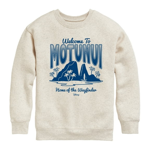 Moana 2 - Motunui Destination - Boys Crew Fleece Sweatshirt