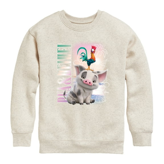 Moana 2 - Pua Heihei Bootleg - Boys Crew Fleece Sweatshirt