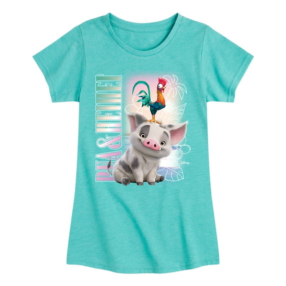Moana 2 - Pua Heihei Bootleg - Girl's Toddler And Youth Fitted Short Sleeve Graphic T-Shirt