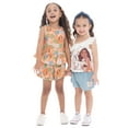 thumbnail image 1 of Moana 2 Toddler Girls Sleevless Ruffle Graphic Tank Top with Pom Pom Trim Shorts, 2-Piece Set, Sizes 12 Months-5T, 1 of 7