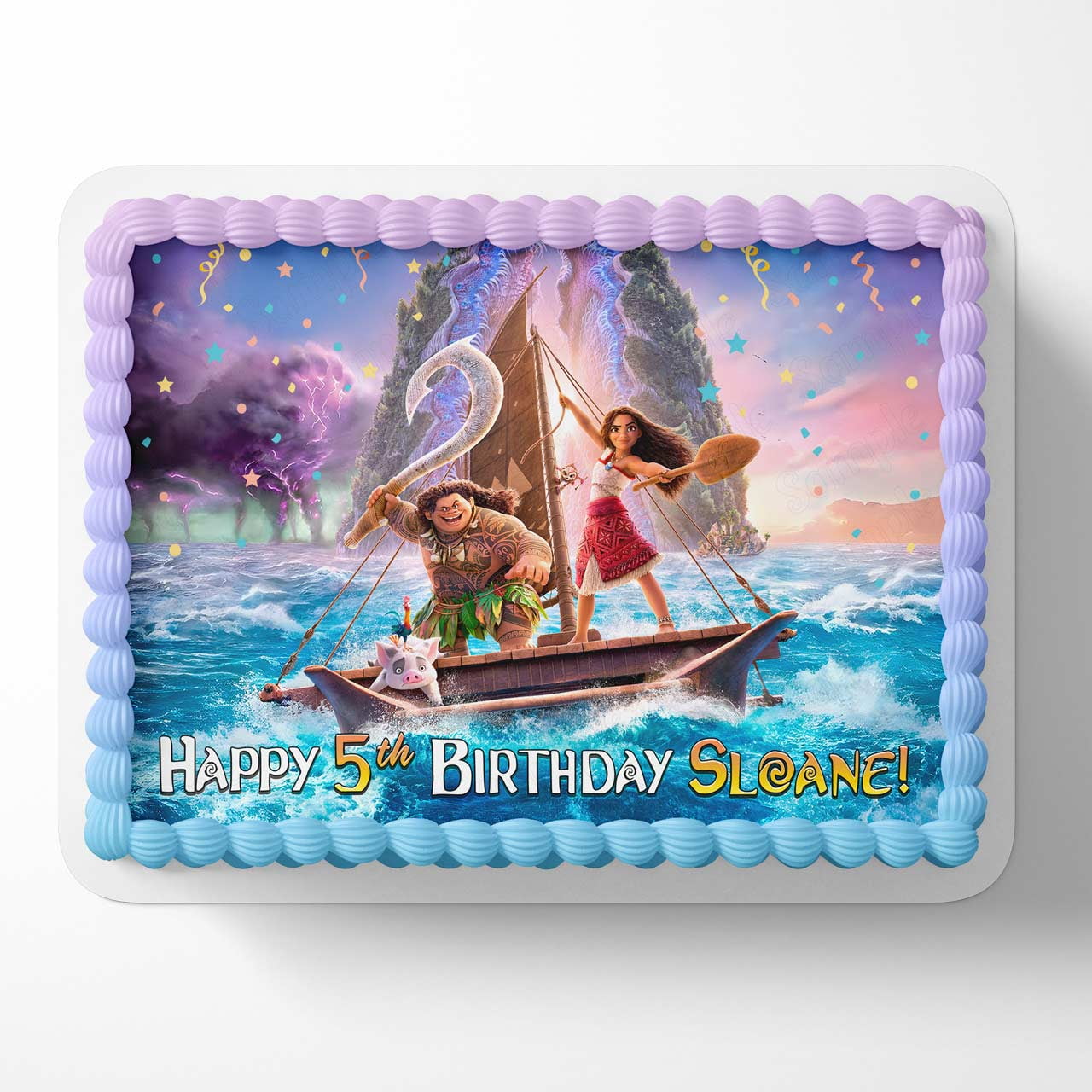Moana 2024 Maoi Boys Girls Edible Icing Cake Wrap Cake Image Icing Sugar Sheet Edible Cake Images 1/4 Sheet