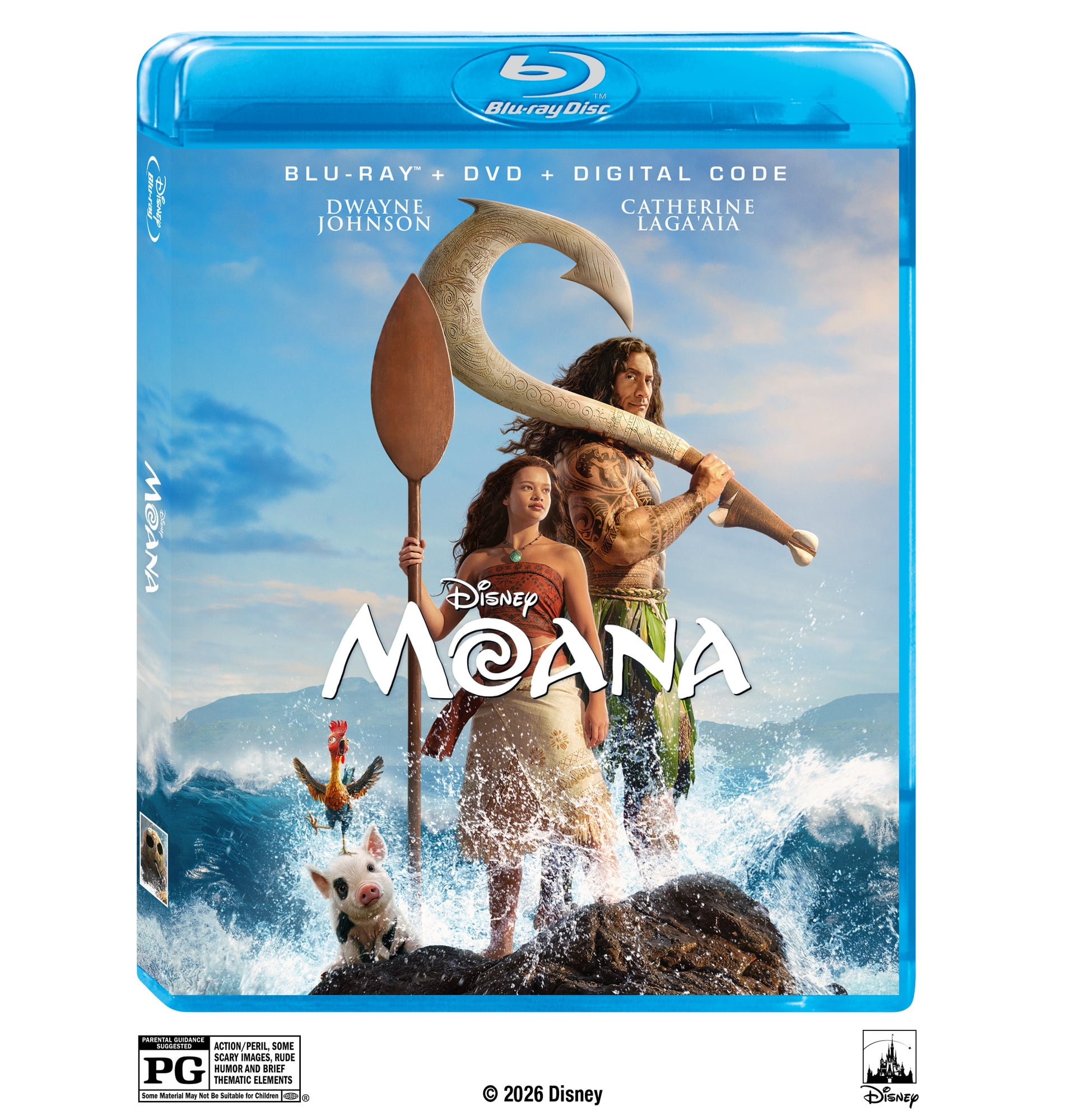Moana (2026) (Blu-ray + DVD Combo + Digital) Walt Disney Pictures Live Action, Action, Adventure