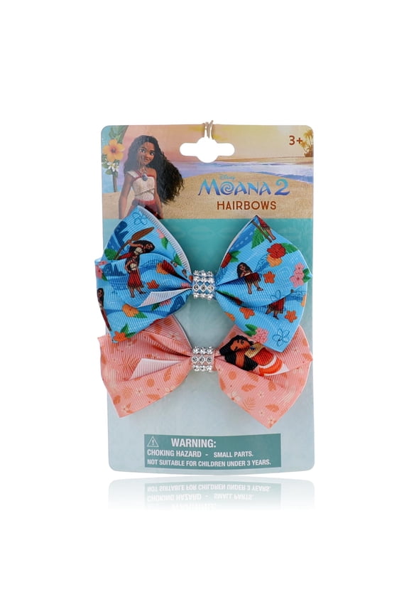 Moana Hair Bows by Disney, 2 Pack for Kids