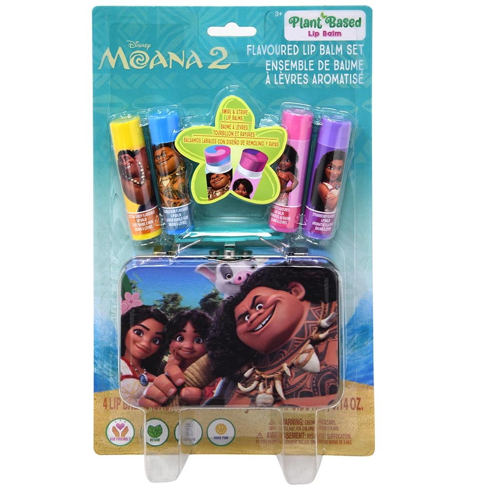 Moana 4pk Lip Balm with Tin on Card - Walmart.com