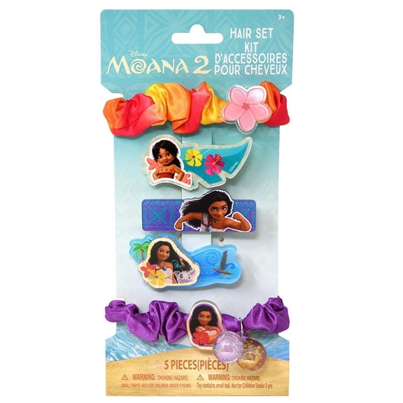 Moana 5pc Hair Accessories on Card