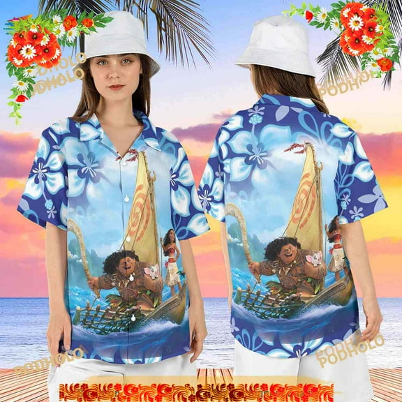 Moana And Maui Funny Hawaiian Shirt