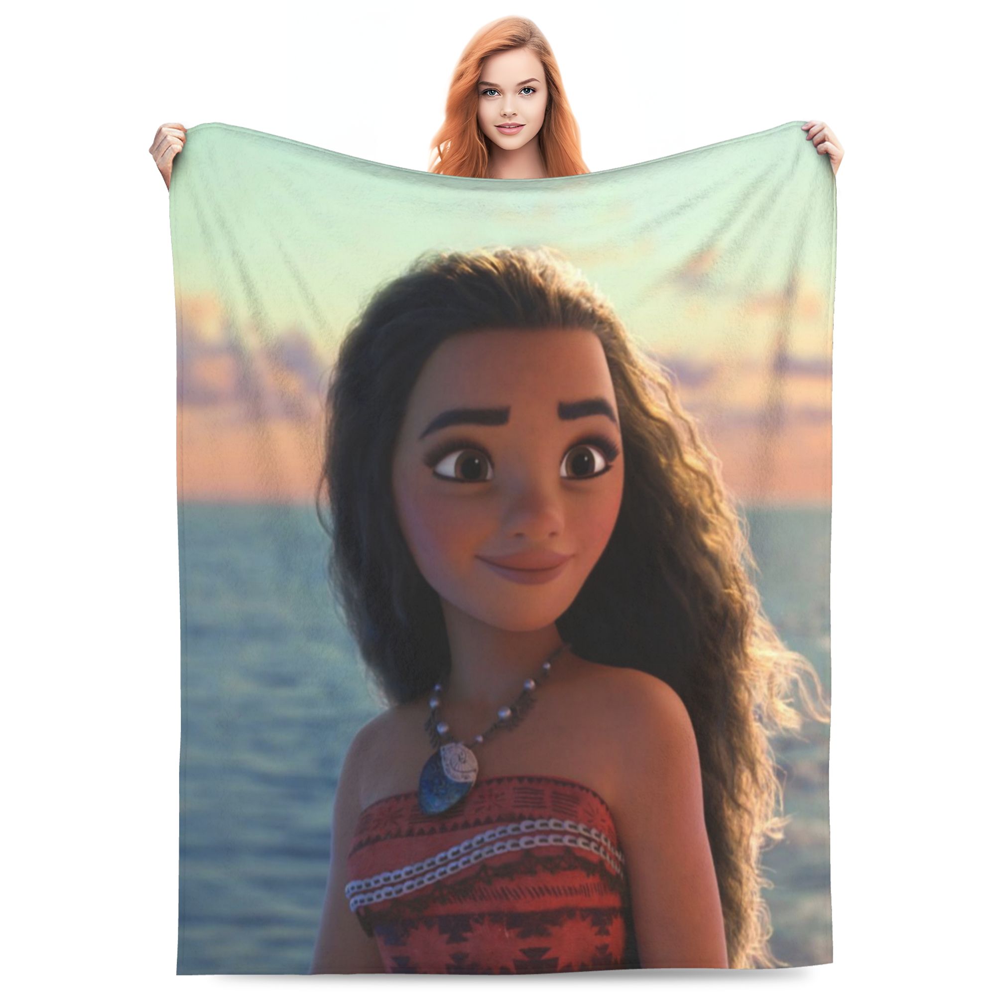 Moana Bed Blanket 3D Printed Throw Blanket Lightweight Super Soft Air