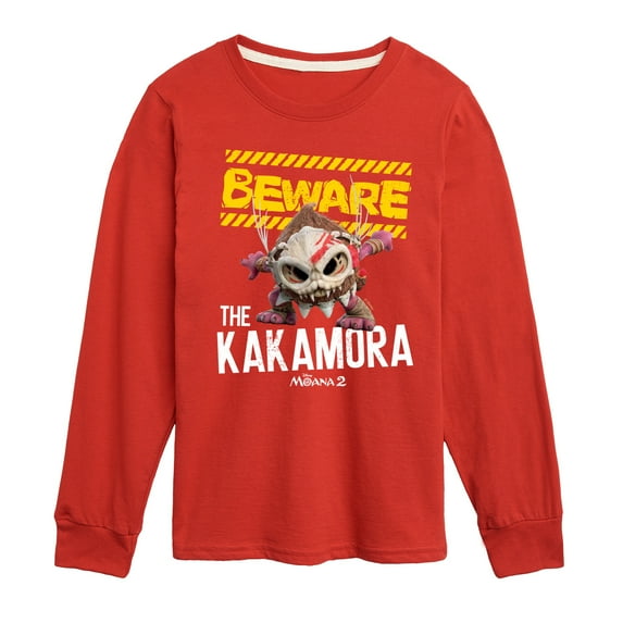 Moana - Beware The Kakamora - Youth Boys Long Sleeve Graphic T-Shirt