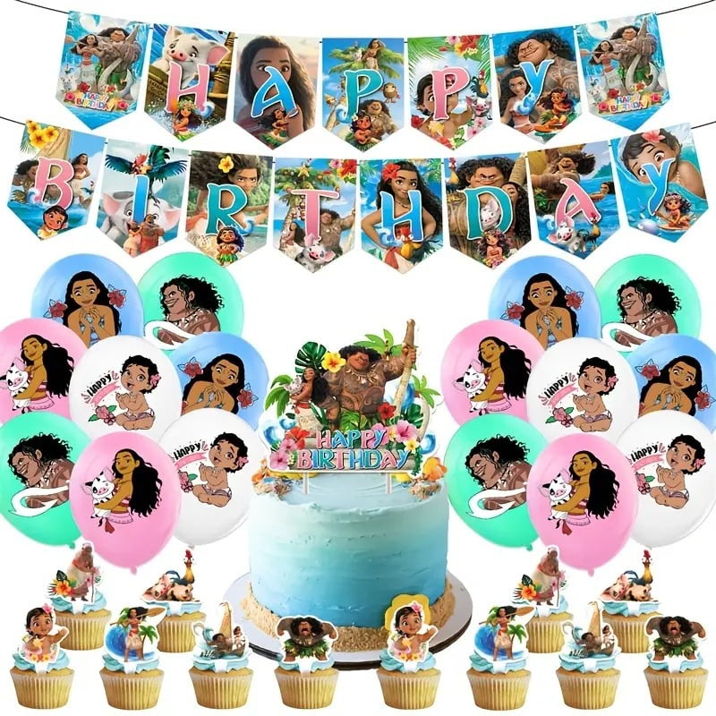 Moana Birthday Party Supplies, Birthday Party Decorations Set Include — free download