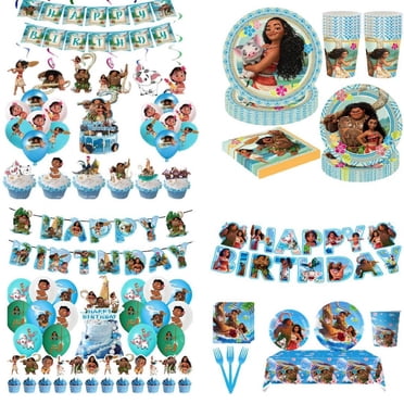 Daily Gifts Personalised Moana Birthday Banner – Kids Party Decoration (Multicoloured, 6ft)