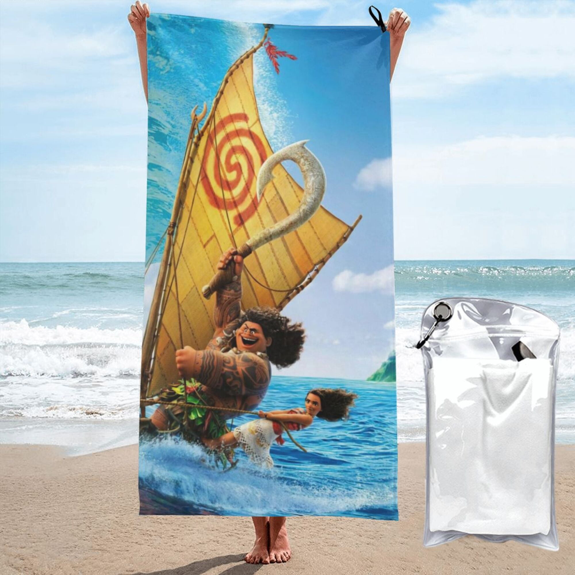 Moana Cartoon Quick Drying Bath Towel Microfiber Swimming Beach Towel For Daily Use 31.5 X63 Walmart