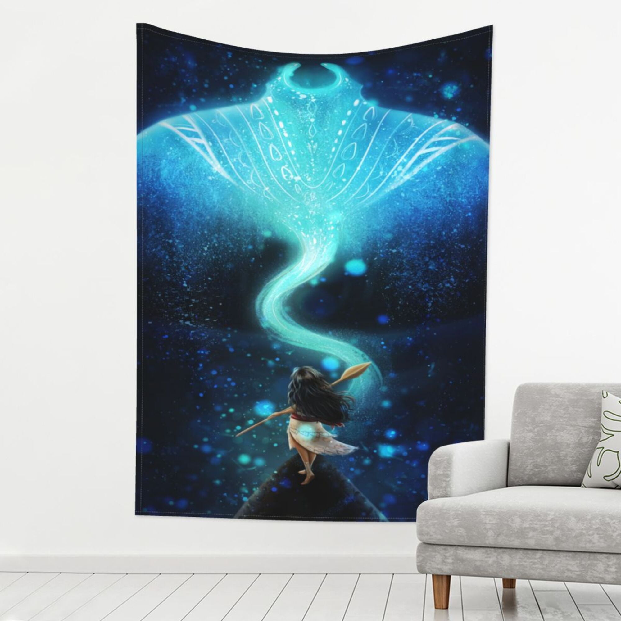 Moana Cartoon Tapestry Wall Hanging, Fashion Printed Poster Tapestries