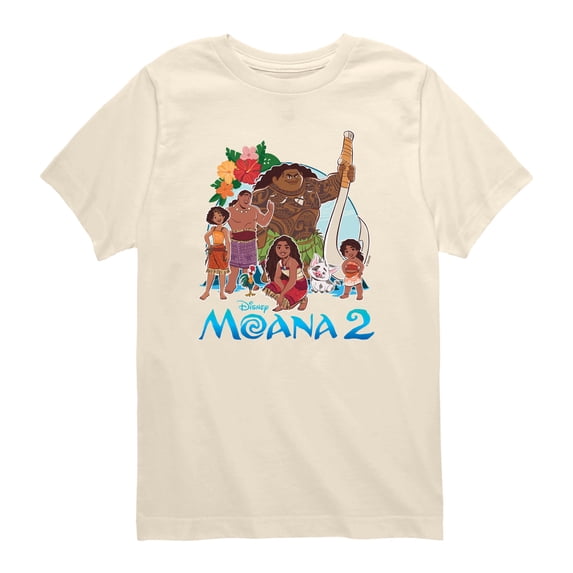 Moana - Character Group Photo - Toddler Boys Short Sleeve Graphic T-Shirt