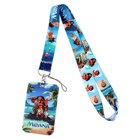 Moana Character Themed Lanyard with ID Holder Keychain