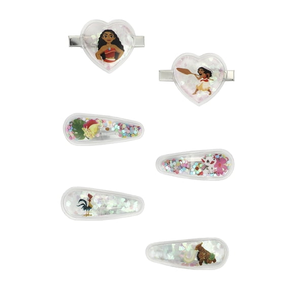 Moana Confetti Heart Snap Hair Clips Set for Adults