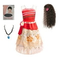thumbnail image 1 of Moana Costume for Girls Adventure Outfit Ocean Princess Birthday Party Dress Up, 1 of 6