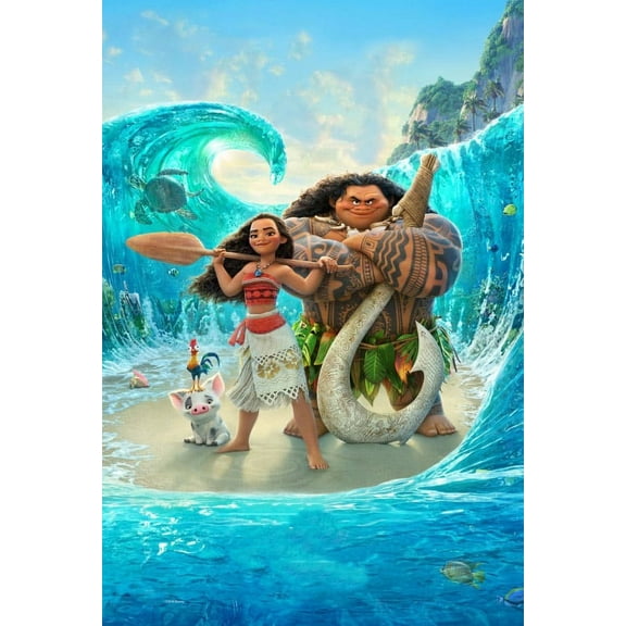Moana Diamond Painting Kit, 12x16 Inch Full Drill 5D Diamond Painting Craft Canvas Picture Diamond Art for Adult Bedroom Wall Decor