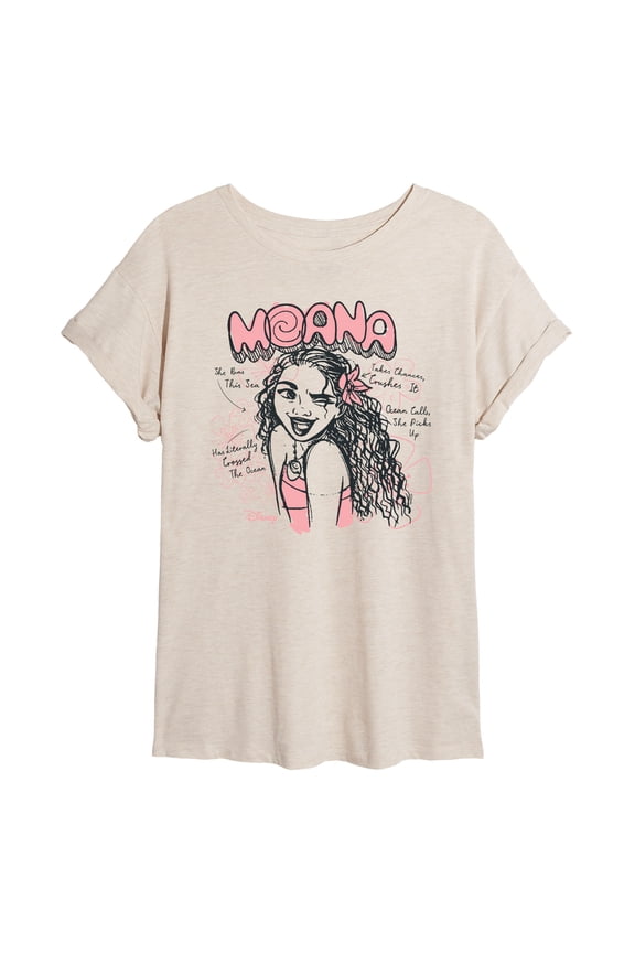 - Diary Sketch - Juniors Oversized Graphic T-Shirt