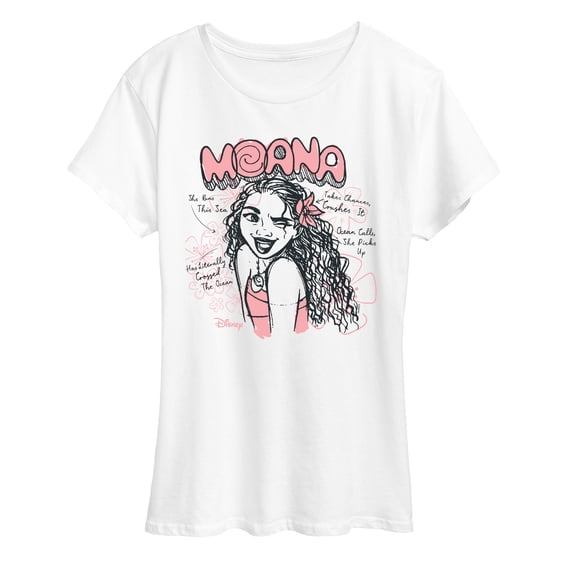 Moana - Diary Sketch - Women's Short Sleeve Graphic T-Shirt