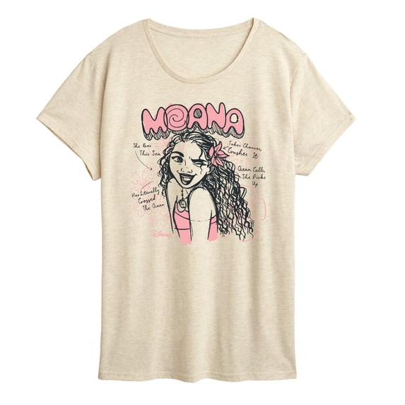 Moana - Diary Sketch - Women's Short Sleeve Graphic T-Shirt