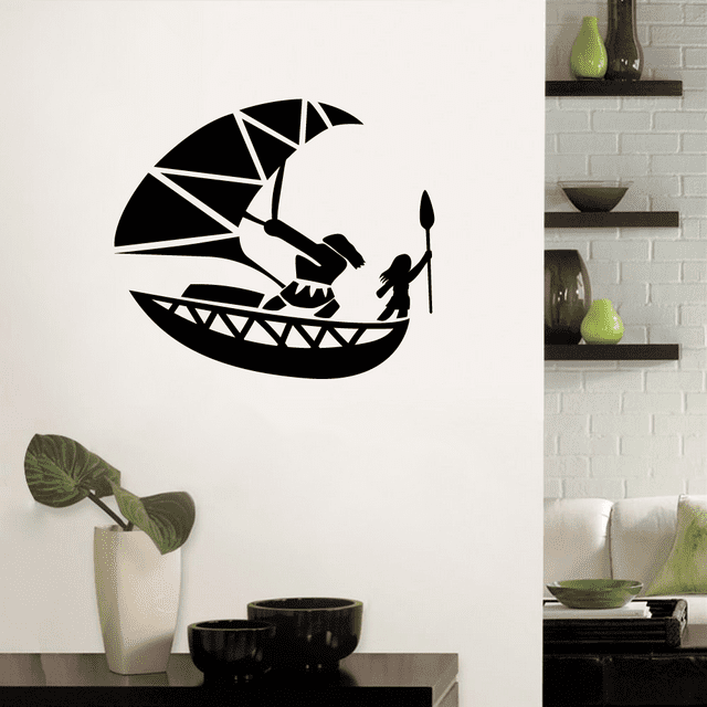Moana Disney Princess And Mauia Sailing Way Finding Silhouette Vinyl