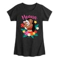 thumbnail image 1 of Moana - Floral Script - Youth Girls Fitted Short Sleeve T-Shirt, 1 of 4