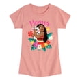 thumbnail image 1 of Moana - Floral Script - Youth Girls Fitted Short Sleeve T-Shirt, 1 of 4