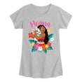 thumbnail image 1 of Moana - Floral Script - Youth Girls Fitted Short Sleeve T-Shirt, 1 of 3