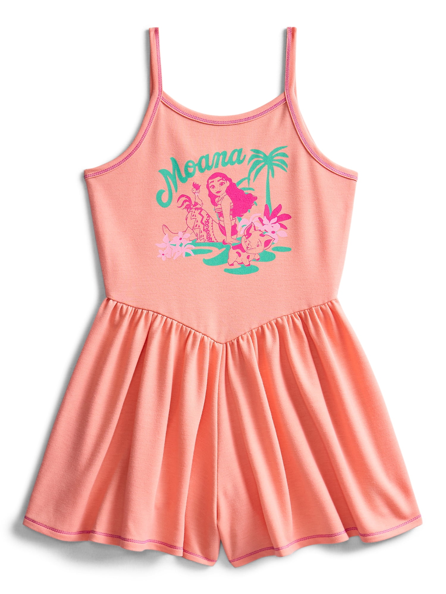 Moana Girls Sleeveless Graphic Romper, Sizes 4-12