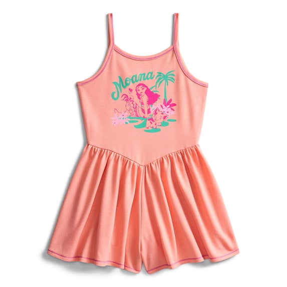 Moana Girls Sleeveless Graphic Romper, Sizes 4-12