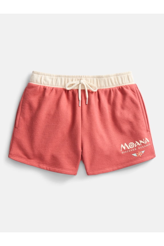 Disney Moana Girls Graphic Fleece Shorts, Sizes 4-16