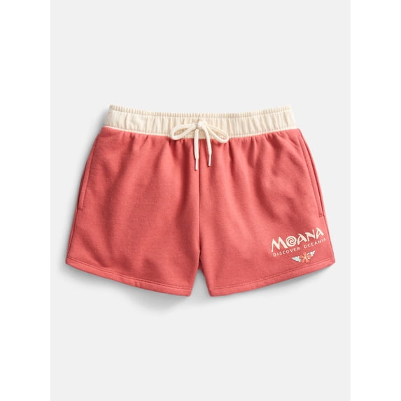 Disney Moana Girls Graphic Fleece Shorts, Sizes 4-16