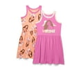 thumbnail image 1 of Moana Girls Graphic Print Skater Dress, 2-Pack, Sizes 4-12, 1 of 3
