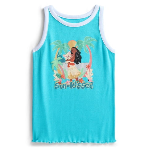 Moana Girls Sunkissed Ringer Graphic Tank Top, Sizes 4-16