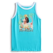 Disney Moana Girls Sunkissed Ringer Graphic Tank Top, Sizes 4-16