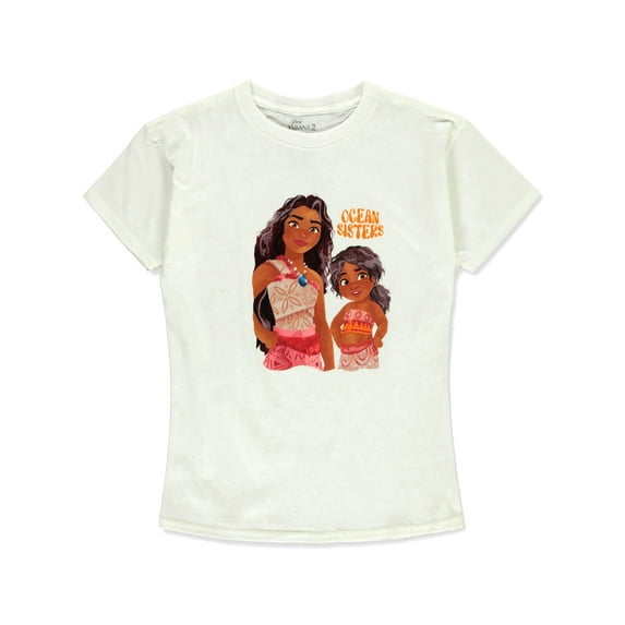 Moana Girls' Sisters T-Shirt - white, 3t (Toddler)