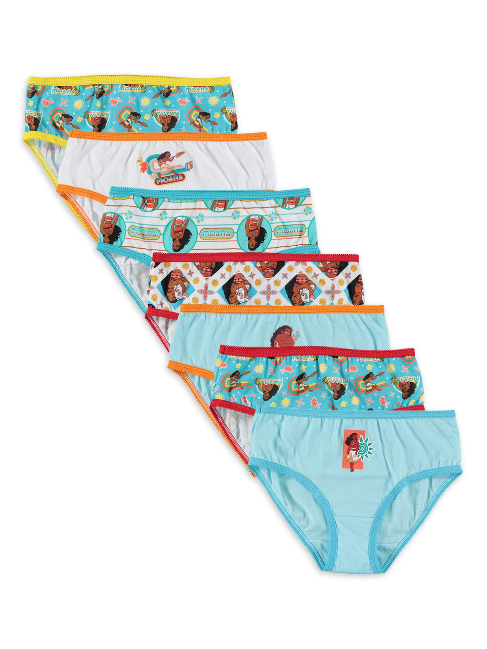Moana Girls Underwear, 7 Pack Panties (Little Girls & Big Girls