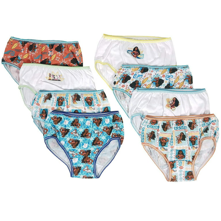 Moana Girls' Underwear, 8 Pack Panties (Little Girls & Big Girls)