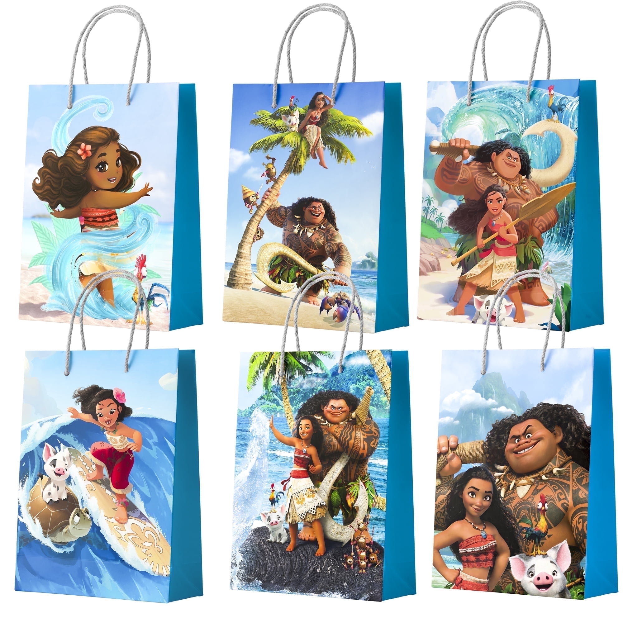 Moana Goodie Bags - 24pcs Moana Party Bags, Moana Gift Bags, Moana Candy Bags for Boys/Girls Kids Moana Birthday Party Decorations Suppilies