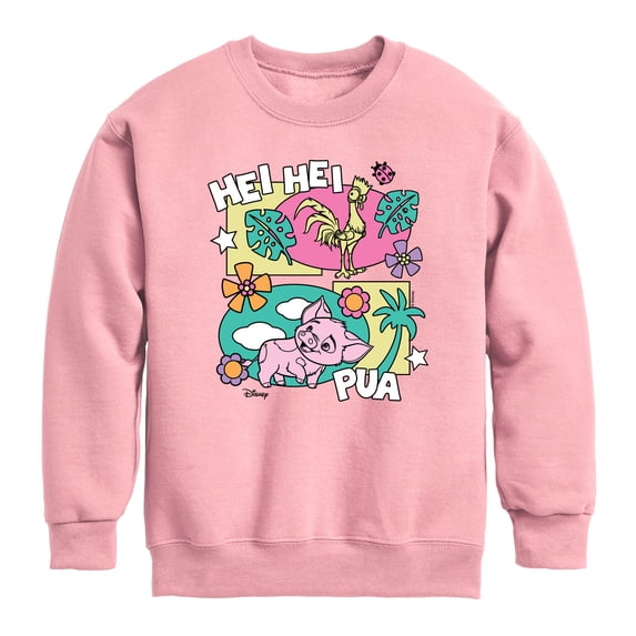 Moana - Hei Hei Pua - Youth Boys Crew Fleece Sweatshirt